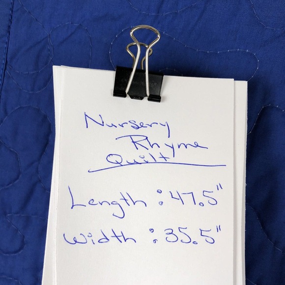 Handmade Mary Engelbreit Nursery Rhymes Mother Goose Quilt Baby Crib Wallhanging - Picture 12 of 12